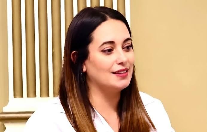 Cristina Calero durante una entrevista