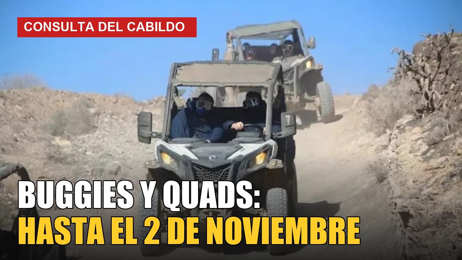 Quedan días para frenar o regular los buggies: cómo participar en la consulta del Cabildo, por internet o en el registro