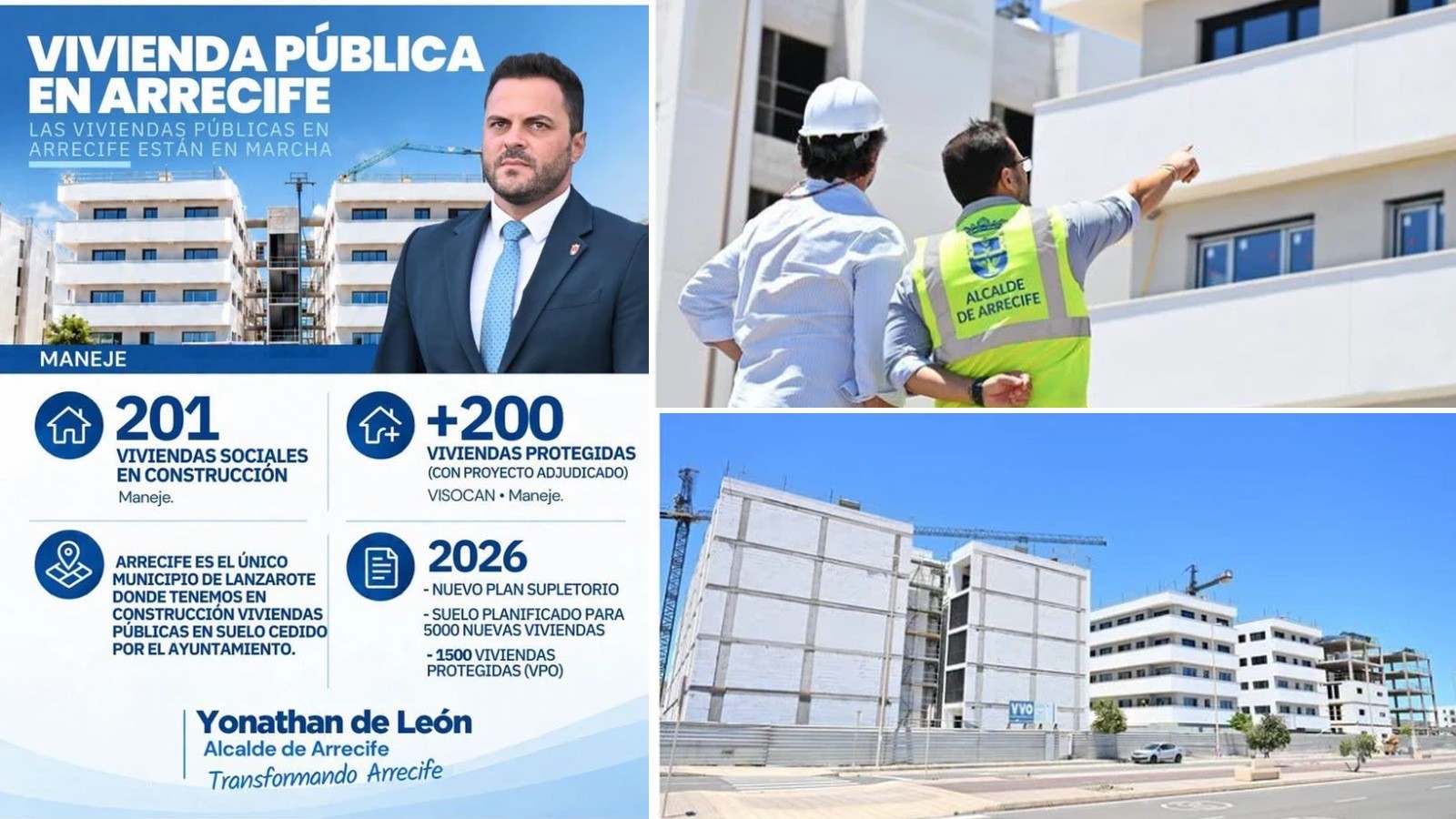 El PSOE de Lanzarote pierde en la Junta Electoral: archivada la denuncia contra el alcalde por sus publicaciones sobre vivienda