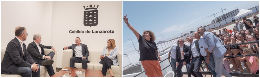 Clavijo y Betancort repasan los proyectos estratégicos para Lanzarote: agua, vivienda, sanidad y el Centro de Cáritas de 10 millones