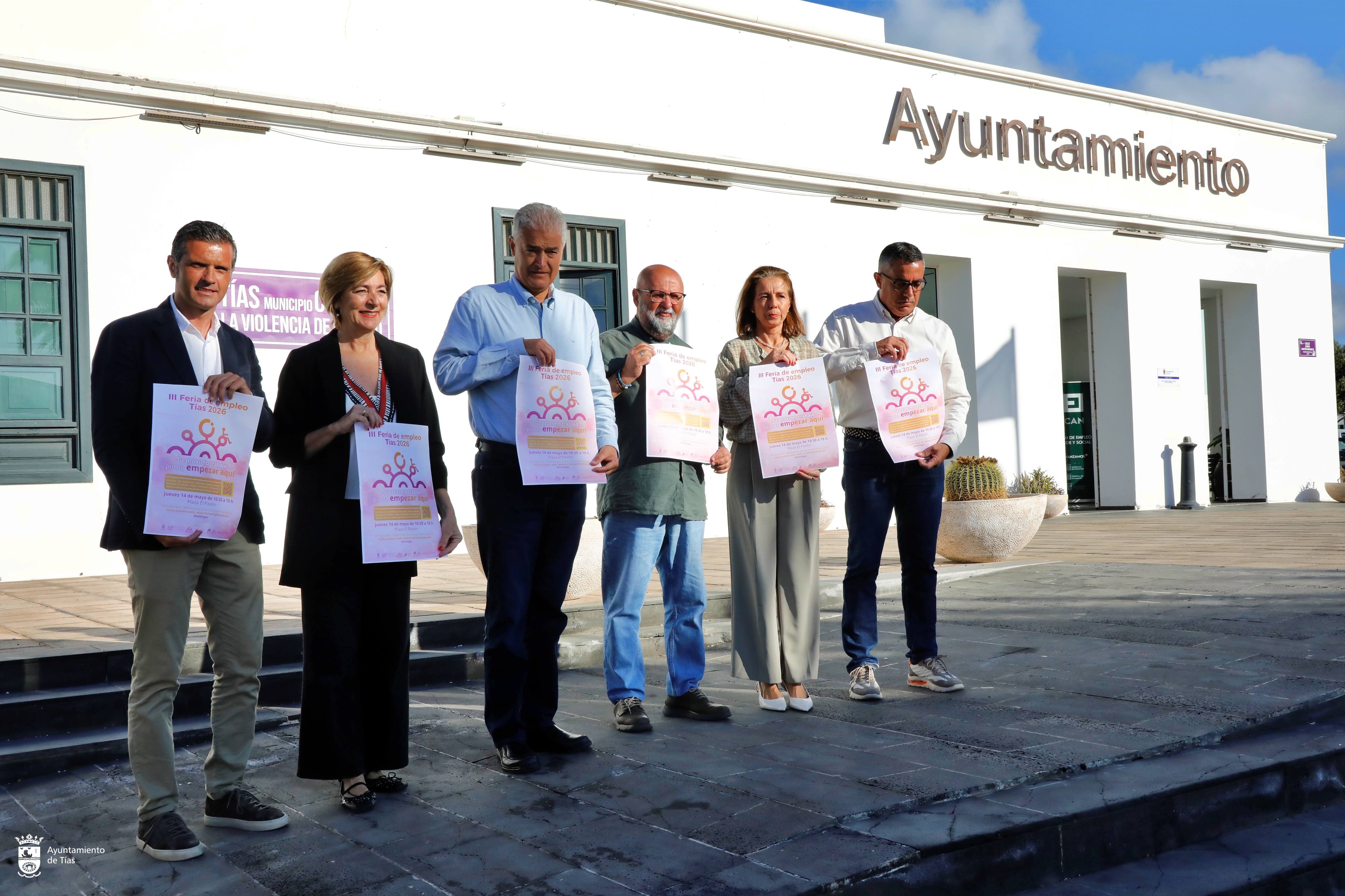 Presentación de la III Feria de Empleo de Tías ante el Ayuntamiento