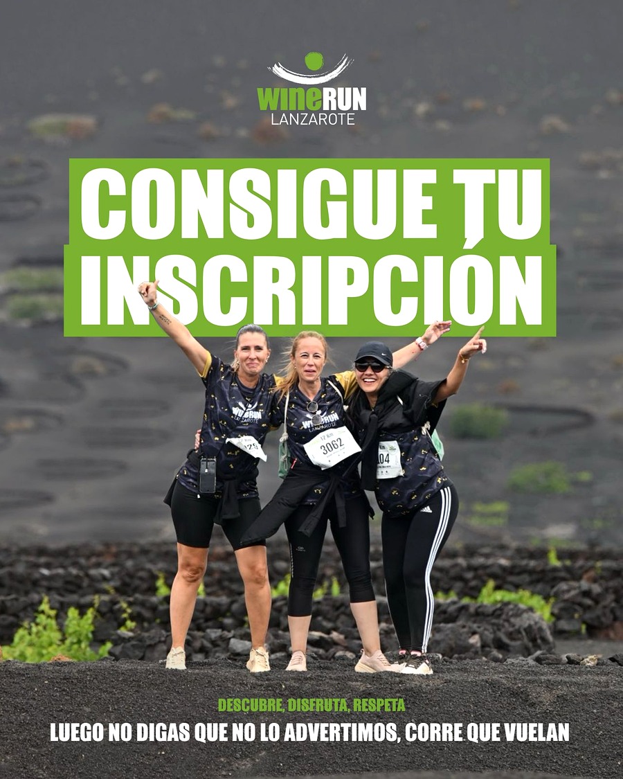 La Wine Run Lanzarote supera las 1.300 inscripciones con participantes de 19 nacionalidades para su 14ª edición en La Geria el 13 y 14 de junio