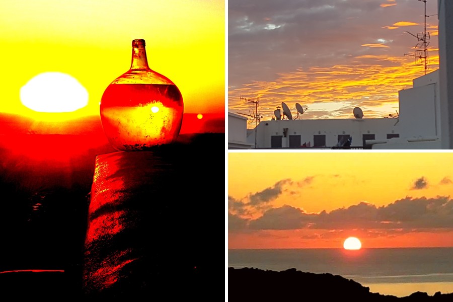 Cielo cargado de polvo en suspensión sobre Lanzarote / Fotos: Elpejeverde.com