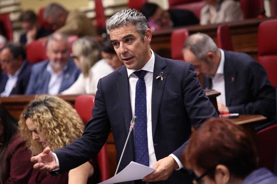 Narvay Quintero, consejero de Agricultura del Gobierno de Canarias, durante su intervención en el Pleno del Parlamento de Canarias / Foto: Gobierno de Canarias